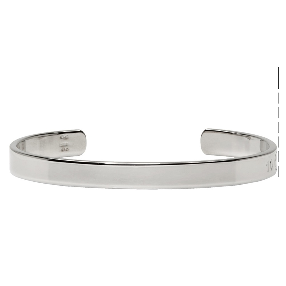 Maison Martin Margiela Polished Silver Cuff Bracelet